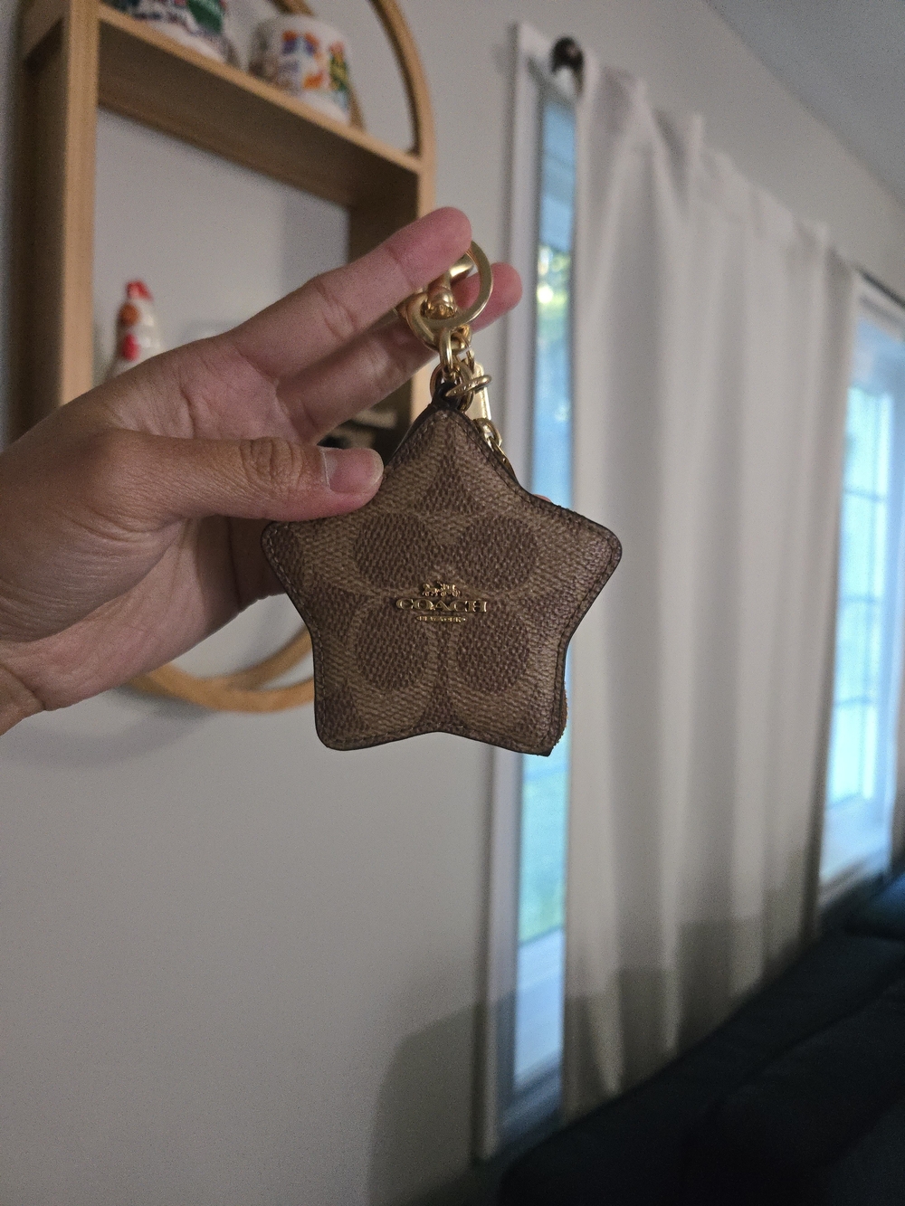 Coach Coin Star-shaped Pouch Keychain